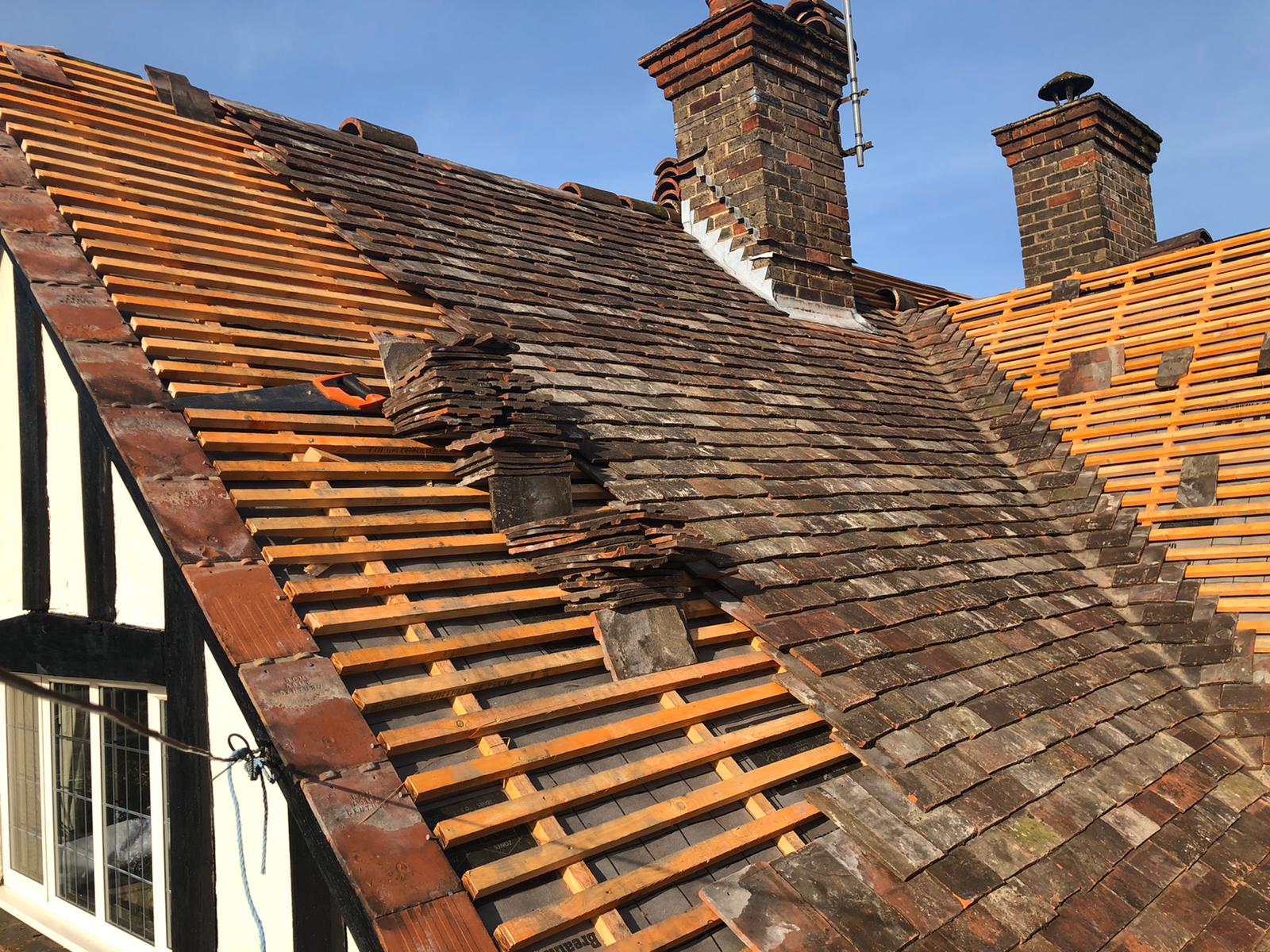 Roof Repairs work example 2 - UK residential property